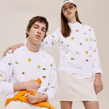 Lacoste Lacoste x FriendsWithYou Design Sweatshirt Pánské - Mikiny Bílé | CZ-gi1mzw